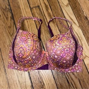 Victorias Secret Womens Body by Victoria Lined Demi Demi Busted Double Bra 36 DD